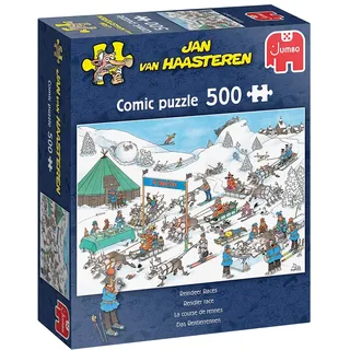 JUMBO Spiele Jan van Haasteren Rentier, Rennen, Puzzle 500 Teile