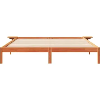 SYFAXTM Bettgestell mit Nachttischen Wachsbraun 180 x 220 cm - Braun