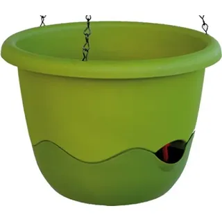 Blumentopf MARETA hängend selbstbewässernd Kunststoff d30x20cm - Grün