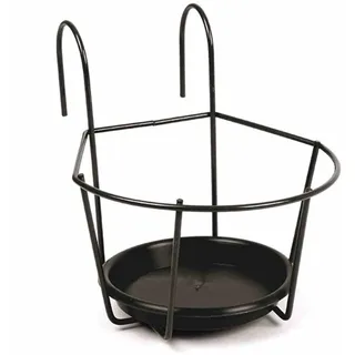 Blumentopfhalter schwarz Ø16cm zum Einhängen Halterung Pflanzenkorb Haken hängen