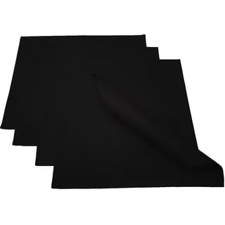 Lemos Home Hochwertiges Platzset Platzdeckchen 4 Stück aus 100% Baumwolle Kollektion Konzept, Farbe & Größe wählbar (Platzset 4er Set - 46x36cm, Schwarz)