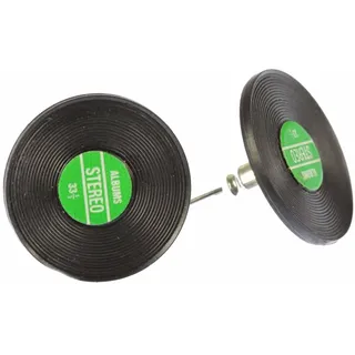 Miniblings Schallplatte DJ Musik Ohrstecker 80s Vinyl LP grün - Handmade Modeschmuck I Ohrringe Stecker Ohrschmuck