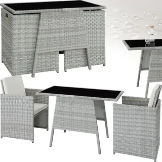 Tectake Lausanne Set 3-tlg. Hellgrau