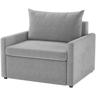 Mid.you Schlafsessel , Grau , Kunststoff , 92x89x103 cm , Made in Eu , Liegefunktion, gepolsterte Armlehnen , Wohnzimmer, Sofas & Couches, Schlafsofas, Schlafsessel