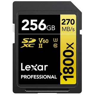 Lexar Professional SDXC Gold 256GB 1800x UHS-II V60