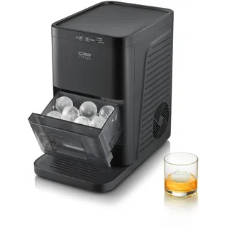 CASO Design CASO IceBall Pro Eiskugelbereiter mit Kompressor – Kristallklare Eiskugeln 50–55 mm, 2 Kugeln/Stunde, 1,3 l Wassertank, Selbstreinigung, LED-Anzeige, mattschwarz