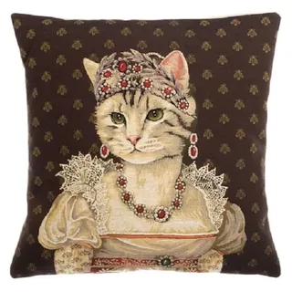 Gobelin Kissen Katze Josephine - Beige