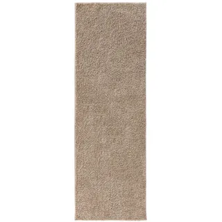 benuta Hochflorteppich Soho Beige 70x200 cm , Kunststoff , Rechteckig , 70x200 cm , pflegeleicht , Teppiche und Böden, Teppiche, Hochflorteppiche & Shaggys