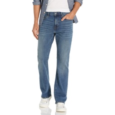 Amazon Essentials Herren Bootcut-Jeans mit gerader Passform, Mittelblau Vintage, 33W / 28L