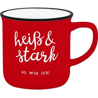 Sheepworld Espressobecher Motiv Heiß | Mini-Tasse aus Porzellan, 10 cl, Tässchen mit Geschenk-Banderole | Geschenk Freunde, Geburtstag | 74745