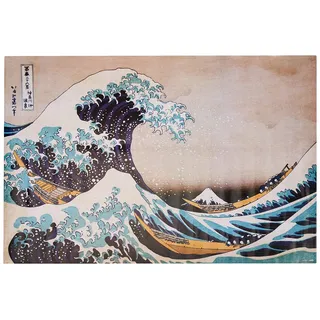 Grupo Erik Die große Welle vor Kanagawa von Hokusai - Japan Deko - Kunstdruck - Deko Wohnzimmer oder Deko Schlafzimmer - Zimmer Deko - Größe : 61 x 91, 5 cm - Originales Geschenk - Offizielle Lizenz