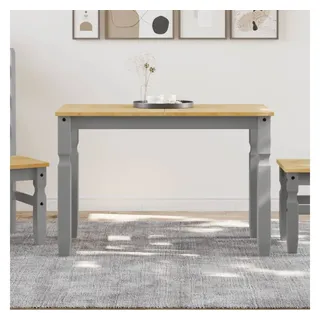 vidaXL Esstisch Corona Grau 112x60x75 cm Massivholz Kiefer