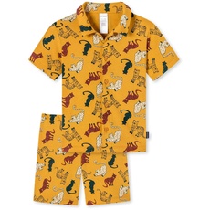 Schiesser Jungen Pyjama Kurz Pyjamaset, gelb, 98