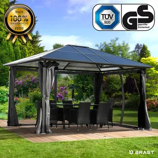 Alu-Pavillon Summerdream 4 x 3 m grau