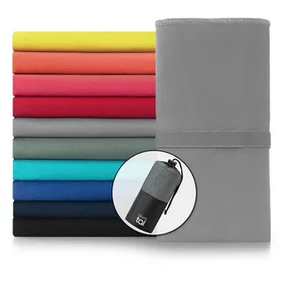 Blumtal Sporthandtuch Vitval 2er-Set, 80/40 cm, Grau , Textil , Rechteckig , 80x40 cm , Reach , Heimtextilien, Badtextilien, Handtücher