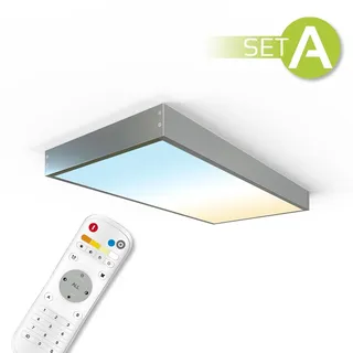 CCT LED Panel 60x30cm Aufbauset 24W 3000-6000K inkl. Fernbedienung und Aufbaurah...