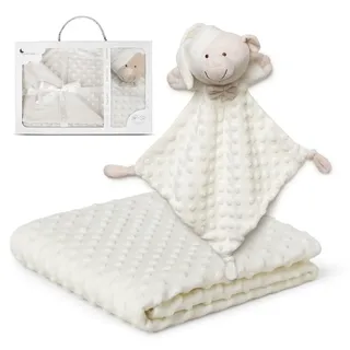 INTERBABY PD001-05 Babydecke mit beigem doudou Bear, beige, 0.72 kg