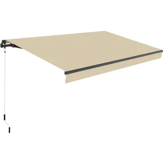 SmartSun Dark Sonnensegel für den Außenbereich, manuell, 3 x 2 m, für Terrasse, Balkon oder Garten, einziehbares Gestell anthrazit, Robustes Aluminium, Polyester-Leinwand, aufrollbar, Kurbel