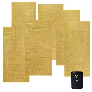 Wachsbuchstaben für Kerzen Gold, 6 Stk, Kerzenaufkleber Buchstaben Zahlen | Kerzentattoos Kommunion und Wachszahlen für Kerzen Gold – selbstklebend für individuelle Kerzendekoration mit Glanzoptik