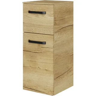 Saphir Unterschrank »Serie 4010 Badschrank 30cm breit, 1 Tür, 1 Schublade, inkl. Türdämpfer«, Badezimmerschrank mit 1 Glas-Einlegeboden, 73 cm hoch, 33 cm tief, braun