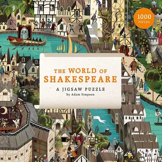 LAURENCE KING The World of Shakespeare: 1000 Piece Jigsaw Puzzle, Yellow