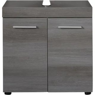 trendteam Bad Waschbeckenunterschrank Runner/Moon Sardegna Rauchsilber Melamin 58 x 57 x 31 cm - Silber