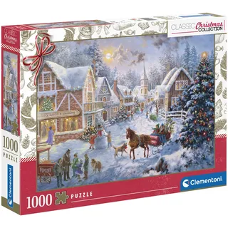 CLEMENTONI Christmas Puzzle Erwachsene 1000 Teile - 70 x 50 cm - Puzzle Weihnachten
