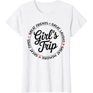 Mädels Trip Frauen Reise Urlaub Party Reisen Girl's Trip T-Shirt, Damen, Weiß, M
