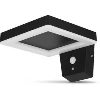 REV Solarlampe für außen SQUARE - Aluminiumgehäuse, Bewegungsmelder & Dämmerungssensor 8m/100°, 270lm, 4000K, IP44, Li-Ion-Akku 2200mAh austauschbar