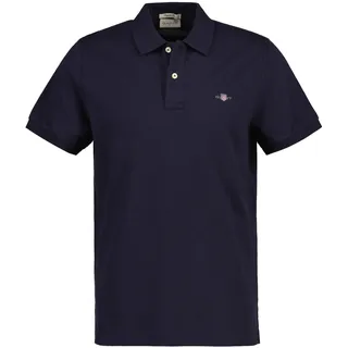 GANT Poloshirt »REG SHIELD PIQUE POLO«, mit Logo und Flachstrickkragen 100% Baumwolle Pique Gant evening blue