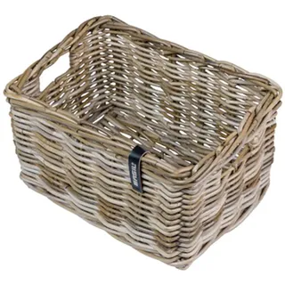 Basil DAX S Rattan Fahrradkorb Grau