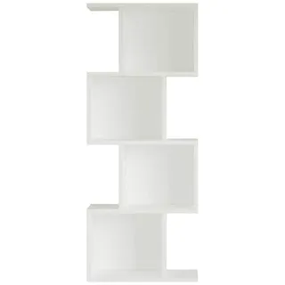 Mobili Rebecca Wandregal 50/25/125 cm , Weiß , Holz , 50x125x25 cm , Wohnzimmer, Regale, Wandregale