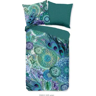 Duvet cover HIP 135x200 + 1* 80x80 cm - mandalas and federn - Grün