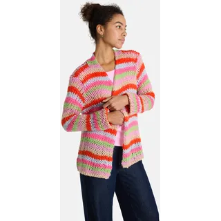 Cardigan LIEBLINGSSTÜCK "KatalinaL", Damen, Gr. 38, apple grün, Strick, Obermaterial: 85% Polyacryl, 15% Wolle, gemustert, gestreift, mehrfarbig, lässig geschnitten hüftbedeckend, Strickkante, Strickjacken Cardigan, mit offenem Schnitt