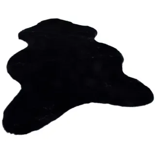 Gino Falcone Fellteppich »Giorgia« fellförmig 20 mm Höhe Kunstfell, superweich - ein echter Kuschelteppich, schwarz