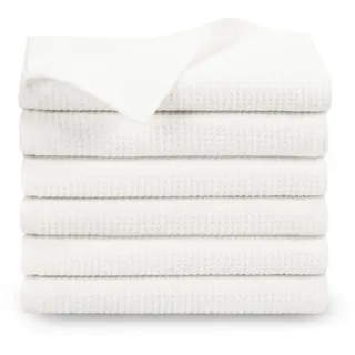 Zollner Handtücher, 6er-Set, 50x70 cm, 100% Baumwolle, Weiß , Textil , 50x70 cm , Oeko-Tex® Standard 100 , Heimtextilien, Badtextilien, Handtücher