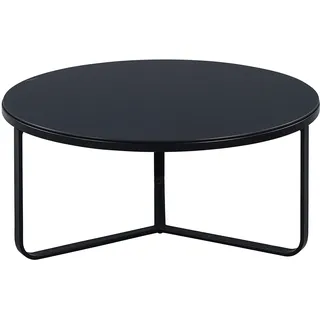m2 Boston Schwarz Glas Metall Ø 80 cm