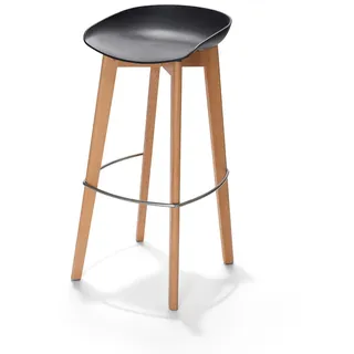 FEROS Barhocker 53 x 47 x 90 cm Schwarz