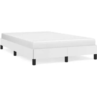 vidaXL Bettgestell Weiß 120x200 cm Kunstleder - Weiß