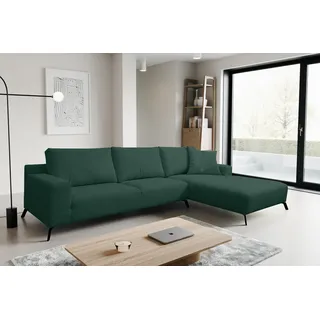 VENASI ASPEN Rechts Ecksofa ohne Schlaffunktion Sofa L Form Eckcouch Couchgarnitur Couch GRÜN - Grün