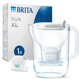 Brita Maxtra Pro All-In-1 Kartuschen 1 St. + Style Wasserfilter-Kanne white-soft grey