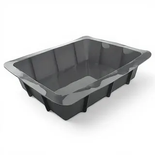 XXL Silikon Auflaufform zum Backen und Kochen (Grau) Antihaft, Ofenfest, Gefriergeeignet 30 x 20 cm, XL Airfryer Form, BPA-Frei, Kastenform Backform Kuchenform Silikonbackform SiIlikonform Lasagneform