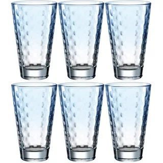 LEONARDO Longdrinkglas »OPTIC« 300 ml, 6-teilig, blau