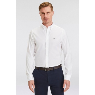 GANT Slim Fit Popeline Hemd Weiß, M