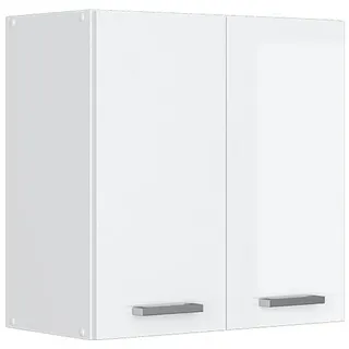 Vicco Hängeschrank R-Line Weiß Hochglanz 60 cm , Weiß Hochglanz, Weiß , Holzwerkstoff , 1 Fächer , Rechteckig , 60x60x31 cm , Küchen, Küchenmöbel, Küchenschränke, Küchenoberschränke