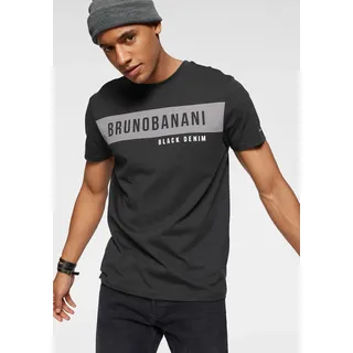 Bruno Banani T-Shirt kurzärmelig, schmal, geschnitten, Rundhalsausschnitt, schwarz,