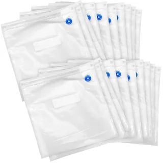 Rosenstein & Söhne Vakuum Beutel mit Ventil: 20er-Mega-Pack Vakuumierbeutel, je 26 cm x 28 cm (Vakuumierbeutel mit Ventil, Folienbeutel mit, Zip)
