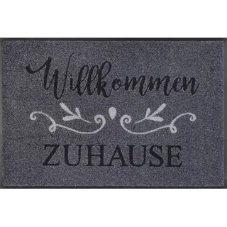 Wash+Dry Fußmatte »Willkommen Zuhause« grau 50x75 cm