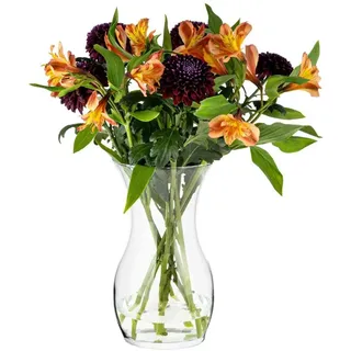 TREND FOR HOME Blumenvase 25 cm Vase für Tulpen Tulpenvase Glasvase für Blumen Glasblumenvase Tischvase Dekovase Klarglasvase Deko-Vase Wohnzimmer Deko Dekorative Vase | ⌀ 14 cm | 2410 ml | Lily