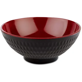 APS Schale „Asia Plus“ aus nahezu unzerbrechlichem Melamin, schwarz/rot, 600ml